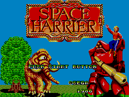 Space Harrier — Title screen