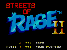 Streets of Rage II — Title screen
