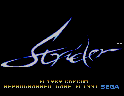 Strider — Title screen