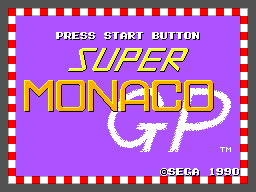 Super Monaco GP — Title screen