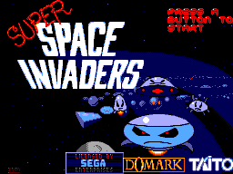 Super Space Invaders — Title screen