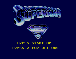 Superman : The Man of Steel — Title screen