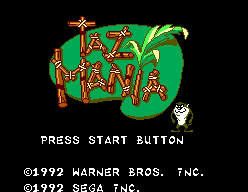 Taz-Mania — Title screen