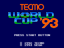 Tecmo World Cup '93 — Title screen