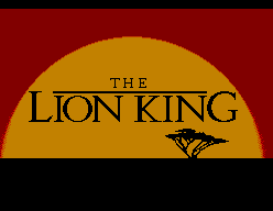 The Lion King — Title screen
