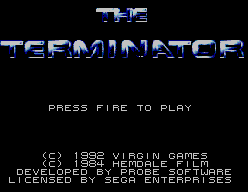 The Terminator — Title screen