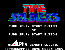 Time Soldiers — Title screen