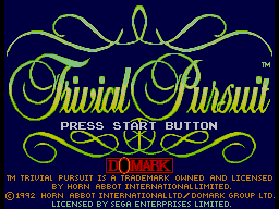 Trivial Pursuit : Genus Edition — Title screen