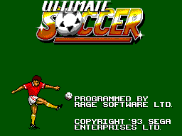 Ultimate Soccer — Title screen