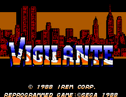 Vigilante — Title screen