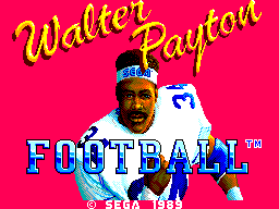 Walter Payton Football — Title screen