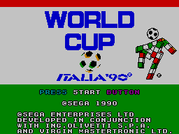 World Cup Italia '90 — Title screen