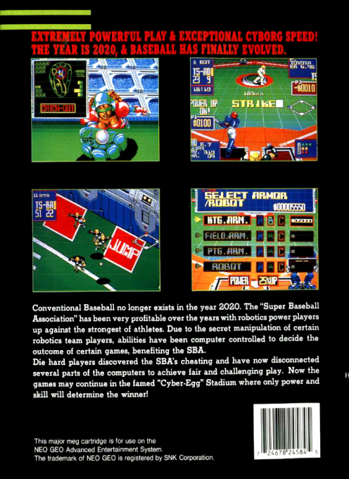 2020 Super Baseball — Box back