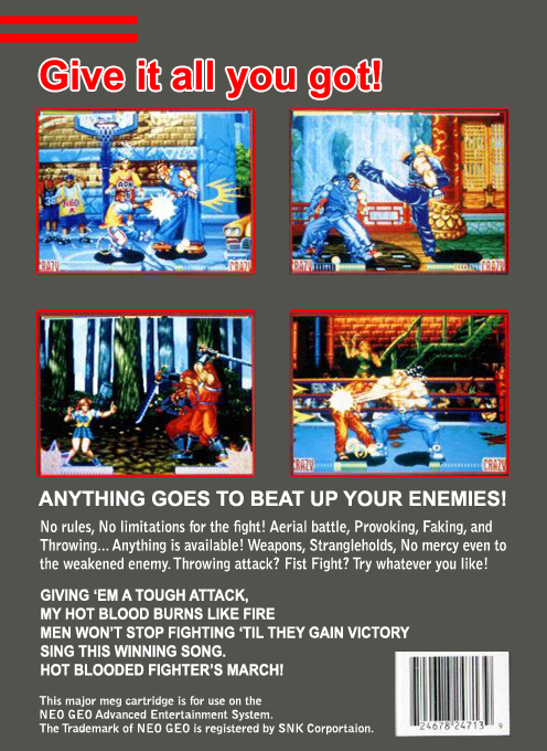 Aggressors of Dark Kombat — Box back