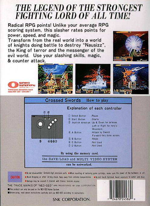 Crossed Swords — Box back