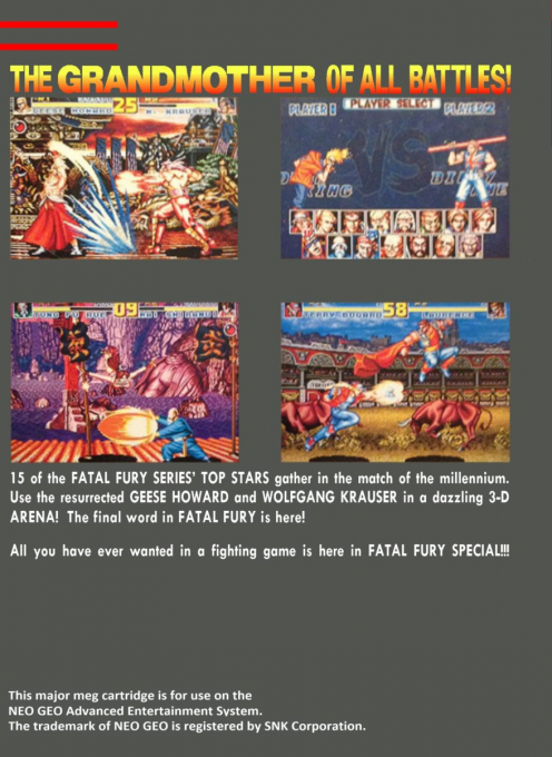 Fatal Fury Special — Box back