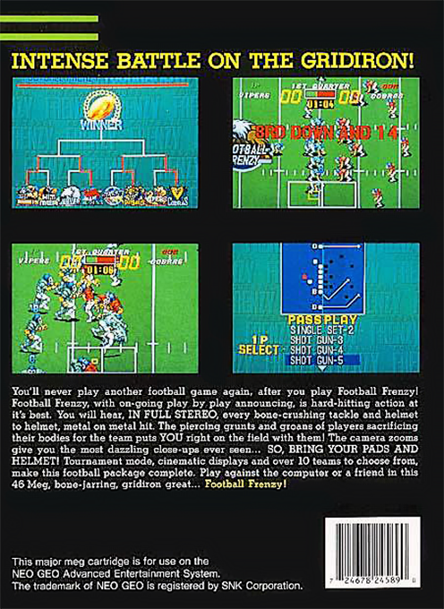 Football Frenzy — Box back