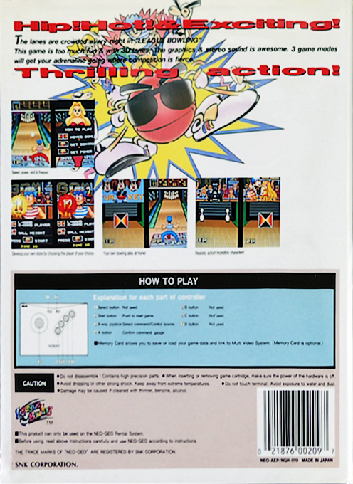 League Bowling — Box back