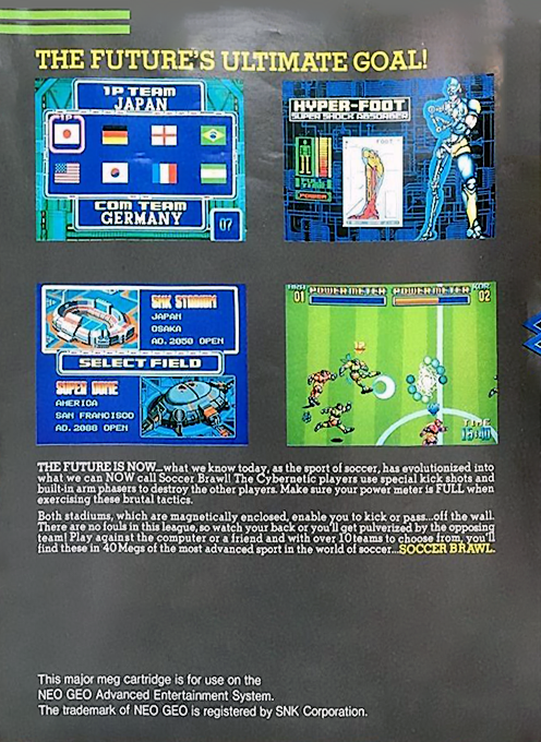 Soccer Brawl — Box back
