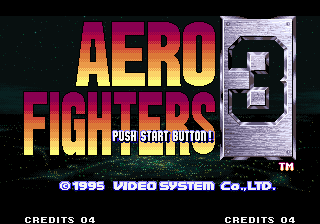 Aero Fighters 3 — Title screen