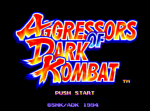 Aggressors of Dark Kombat — Title screen