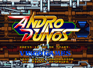Andro Dunos — Title screen