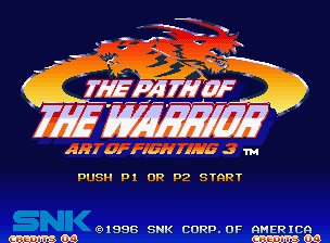 Art of Fighting 3 : The Path of the Warrior — Title screen