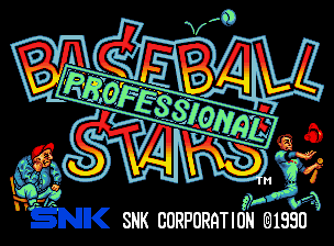 Baseball Stars Professional — Title screen