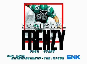 Football Frenzy — Title screen