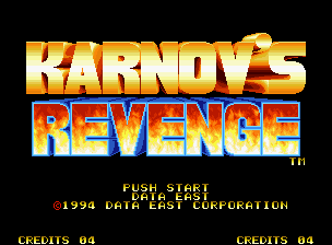 Karnov's Revenge — Title screen