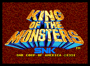 King of the Monsters — Title screen