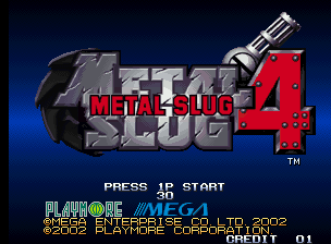 Metal Slug 4 — Title screen