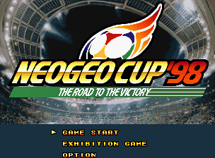 Neo Geo Cup '98 : The Road to the Victory — Title screen