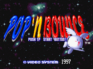 Pop 'n Bounce — Title screen