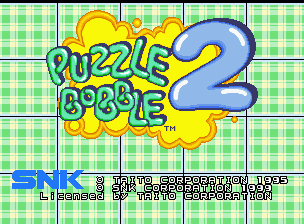 Puzzle Bobble 2 — Title screen