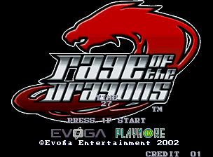 Rage of the Dragons — Title screen
