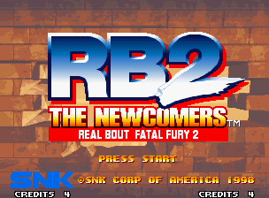 Real Bout Fatal Fury 2 : The Newcomers — Title screen