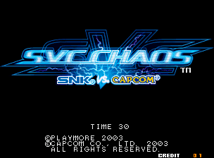 SNK vs. Capcom : SVC Chaos — Title screen