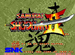 Samurai Shodown II — Title screen