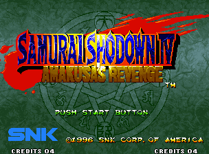 Samurai Shodown IV : Amakusa's Revenge — Title screen