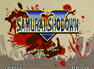 Samurai Shodown V — Title screen