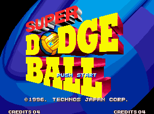 Super Dodge Ball — Title screen