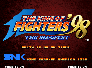 The King of Fighters '98 : The Slugfest — Title screen