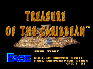 Treasure of the Caribbean — Title screen