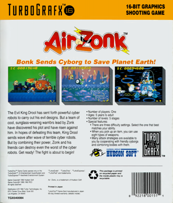 Air Zonk — Box back