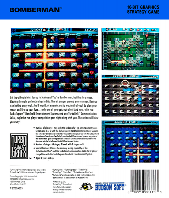 Bomberman — Box back