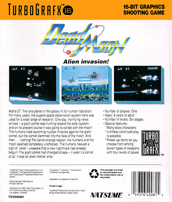 Dead Moon — Box back