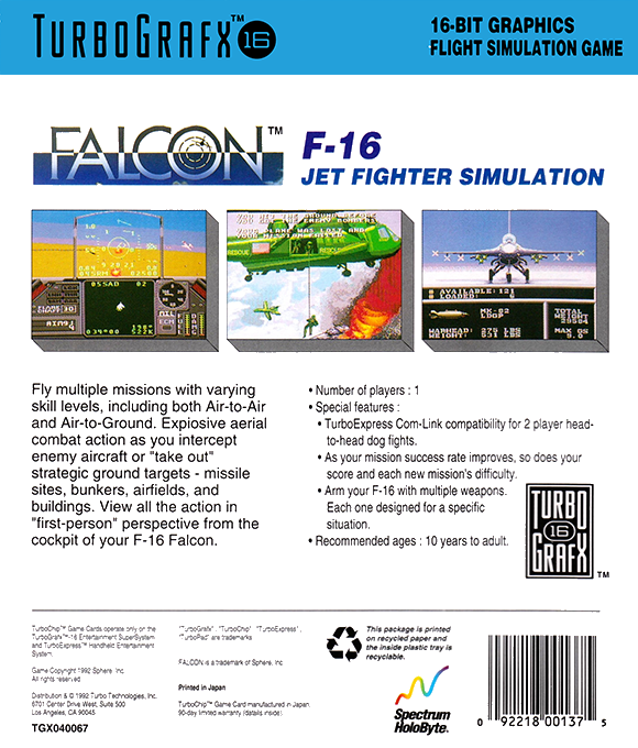 Falcon — Box back