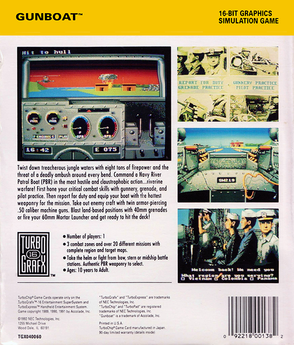 Gunboat — Box back
