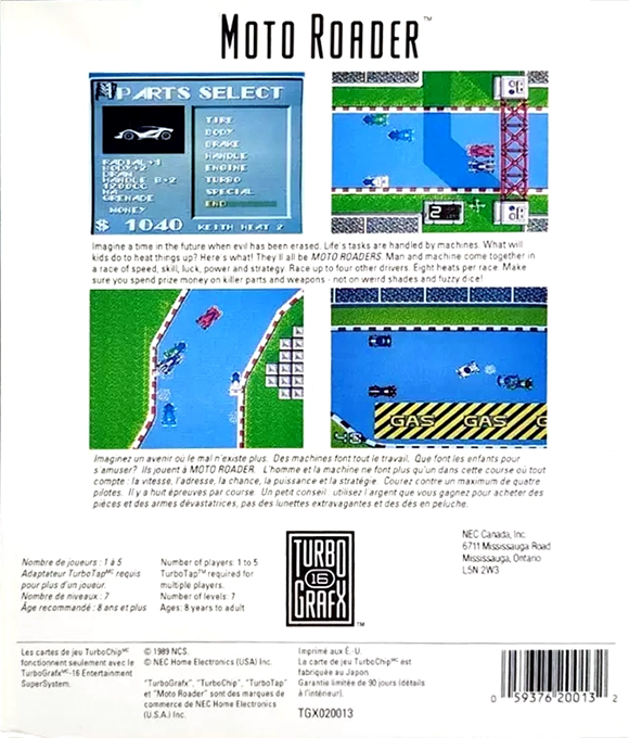 Moto Roader — Box back